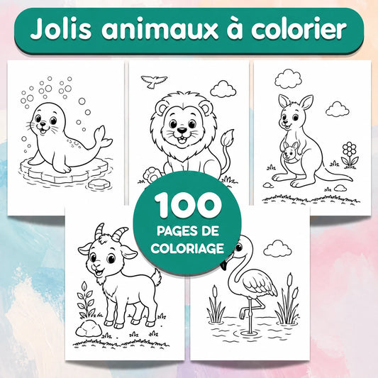 100 coloriages d'animaux pour enfants à imprimer