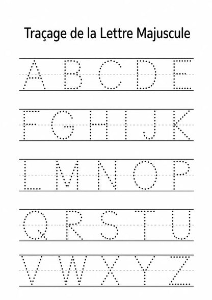 Fiches de Traçage de l'Alphabet — 55 Pages à Imprimer