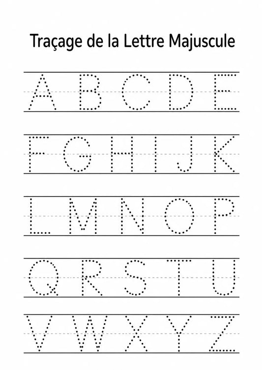 Fiches de Traçage de l'Alphabet — 55 Pages à Imprimer