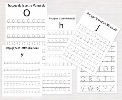 Fiches de Traçage de l'Alphabet — 55 Pages à Imprimer