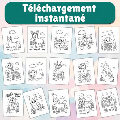 Coloriages d'animaux pour enfants à télécharger et imprimer