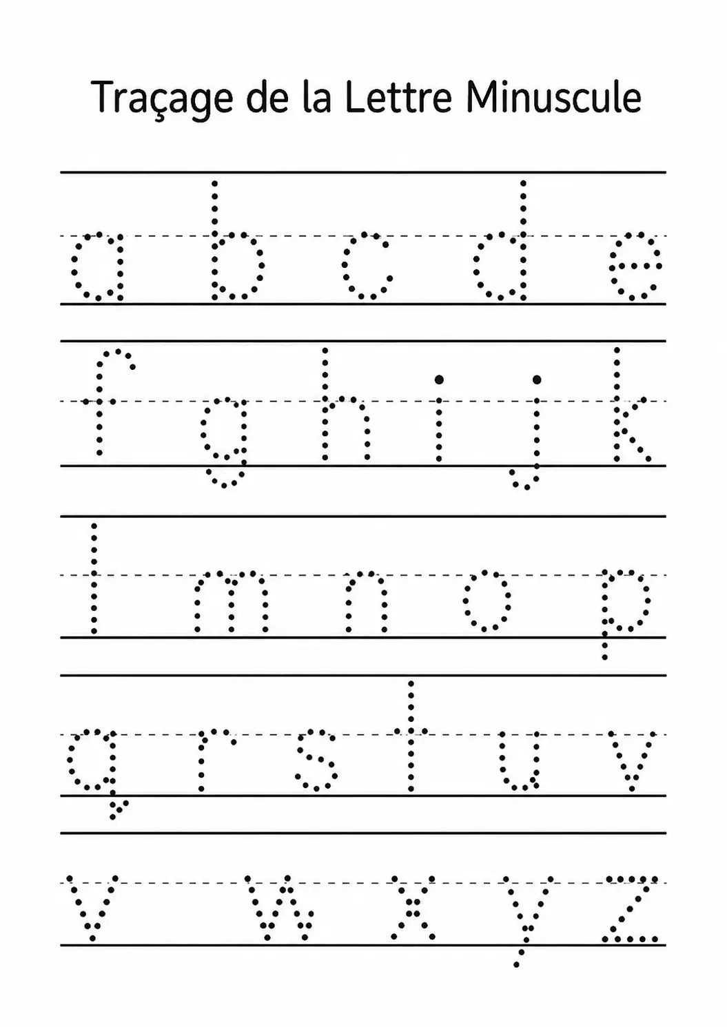Fiches de Traçage de l'Alphabet — 55 Pages à Imprimer