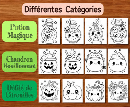 Coloriages Halloween à imprimer – citrouilles, fantômes et dessins amusants
