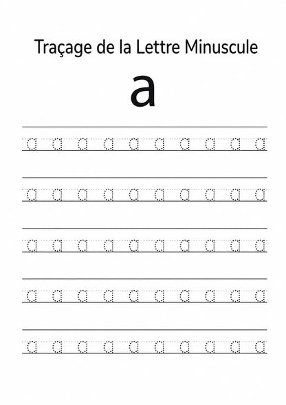 Fiches de Traçage de l'Alphabet — 55 Pages à Imprimer