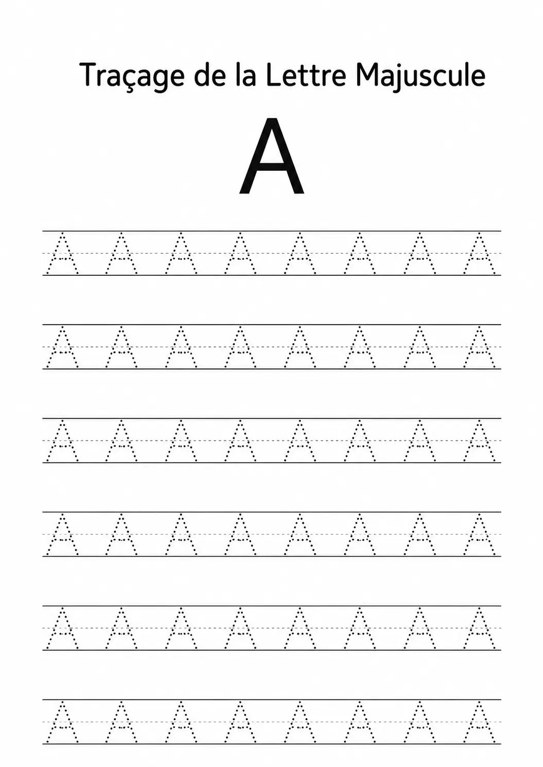 Fiches de Traçage de l'Alphabet — 55 Pages à Imprimer