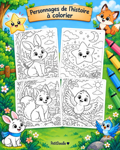 Coloriages à imprimer pour enfants de 3 à 6 ans avec Léo, Lumi, Mila et Pico