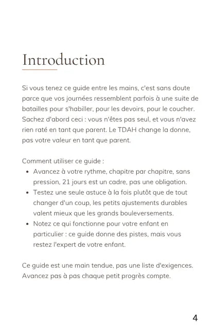 Introduction du guide TDAH chez l’enfant destiné aux parents