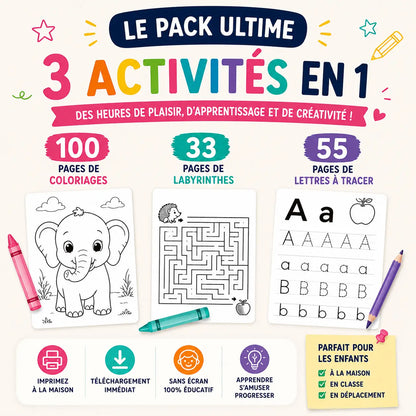Le Pack Ultime d’Activités pour Enfants – 188+ Pages à Imprimer